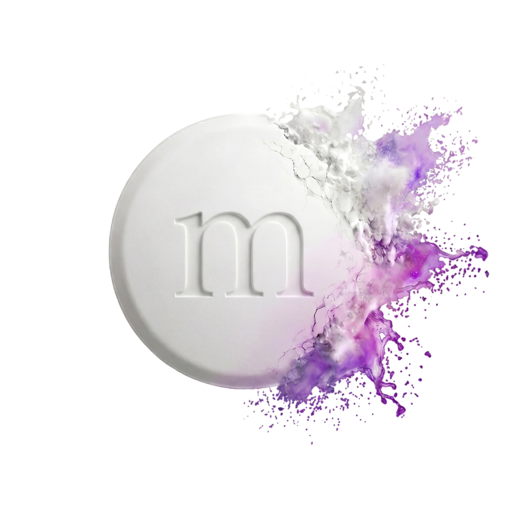 Maro ED pill with purple burst